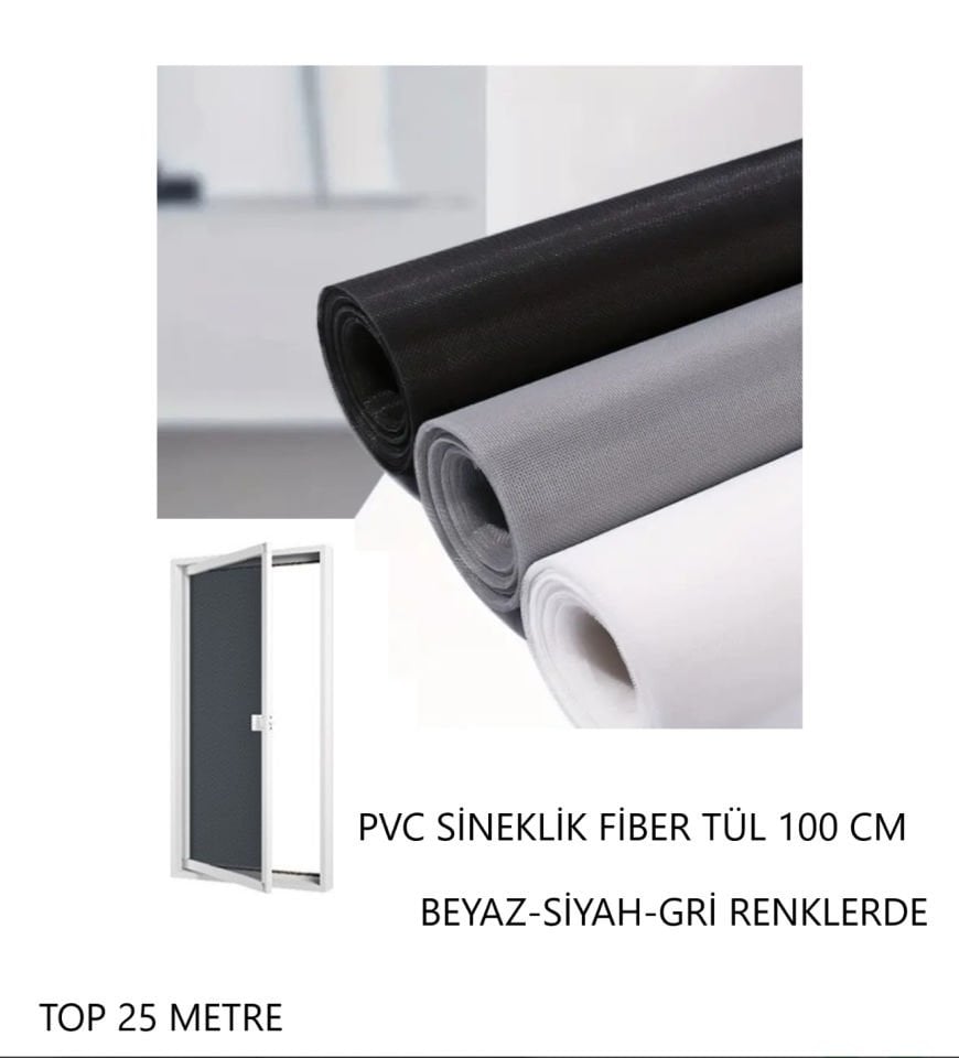 PVC SİNEKLİK FİBER TÜL BEYAZ EKO 100 CM