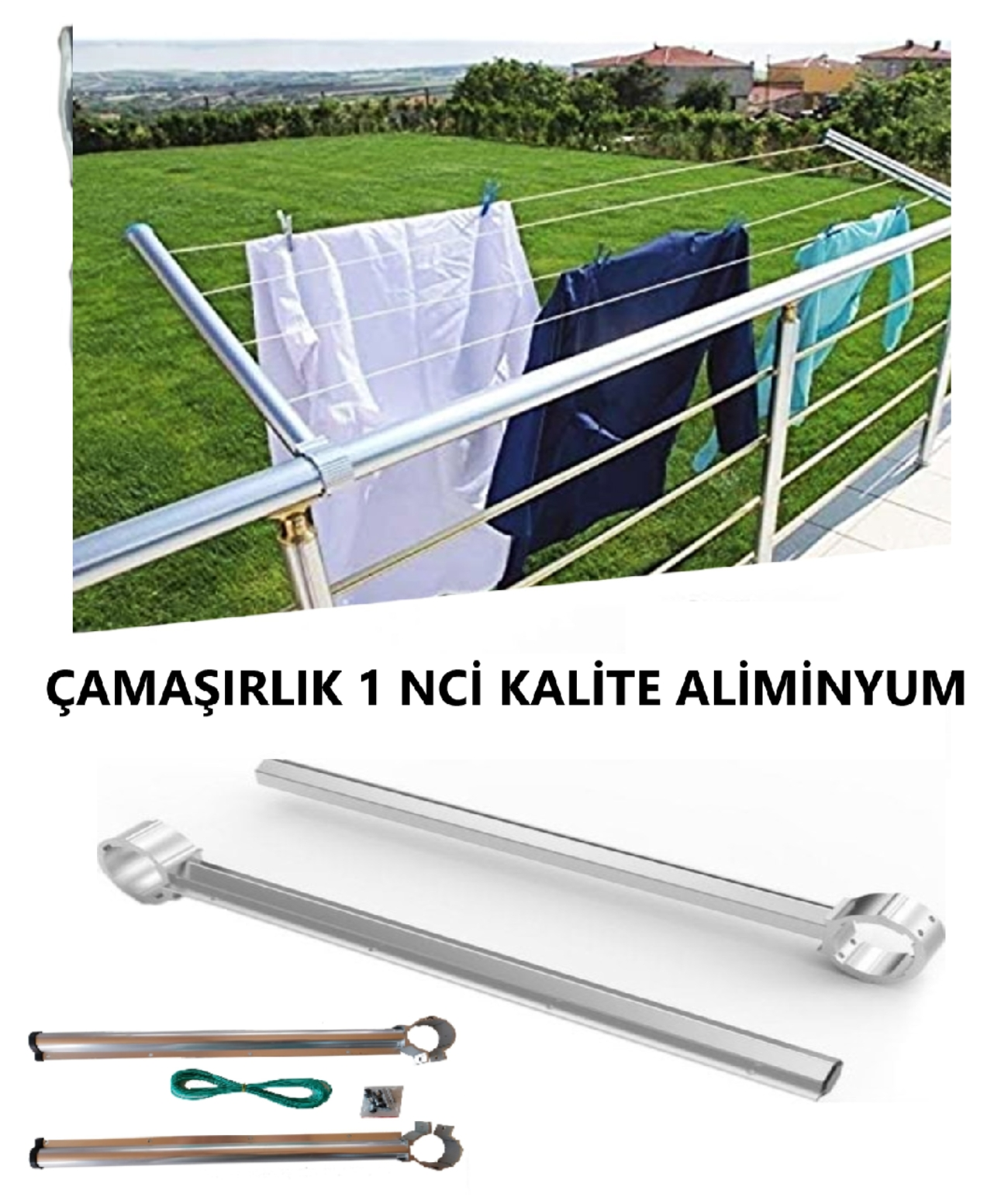 ÇAMAŞIRLIK ALM BALKON KURUTMALIK ELOKSAL 1 NCİ KALİTE