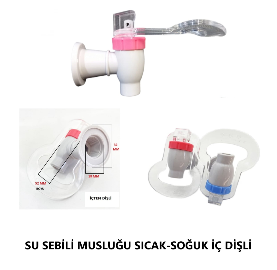 SU SEBİLİ MUSLUĞU PLASTİK SICAK SOĞUK İÇ DİŞLİ