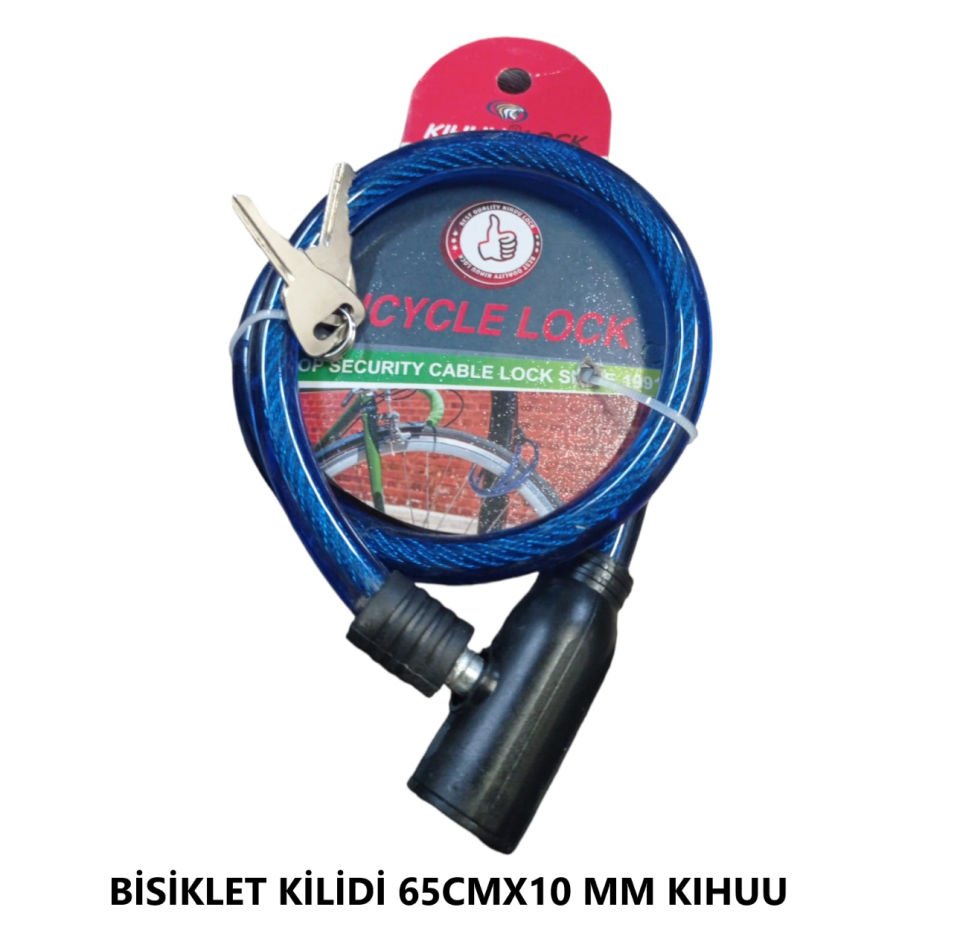 BİSİKLET KİLİDİ ​​10 MM KALINLIK 65 CM UZUNLUK NET