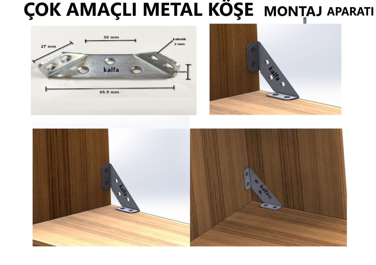 KÖŞE GÖNYE ÇOK AMAÇLI METAL MONTAJ APARATI