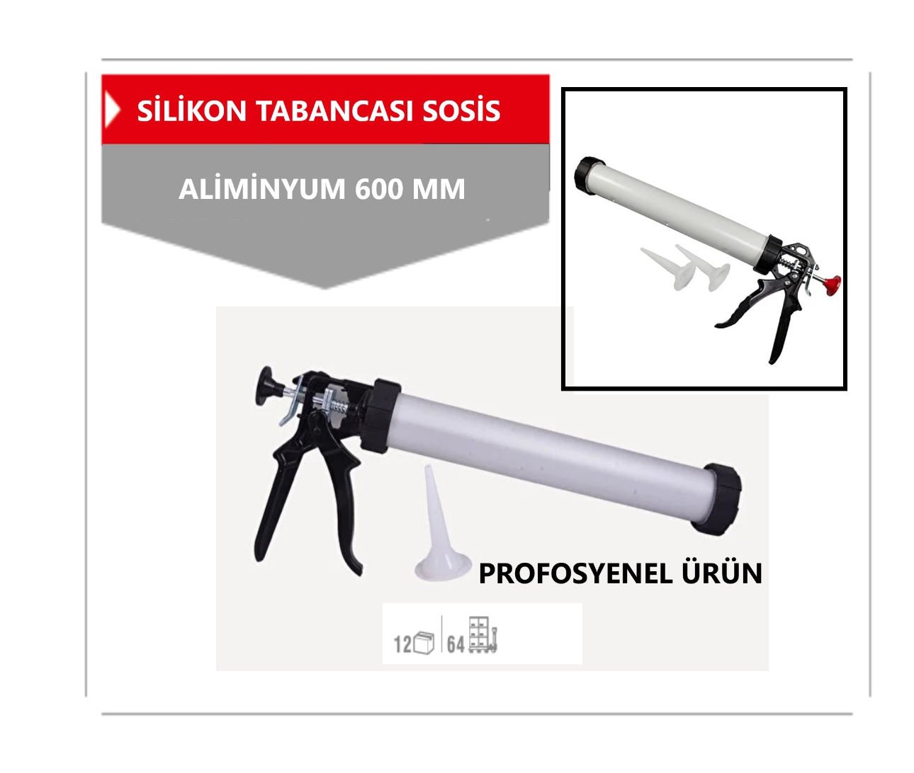 SOSİS TABANCASI 600 MM ALİMİNYUM PROFOSYENEL
