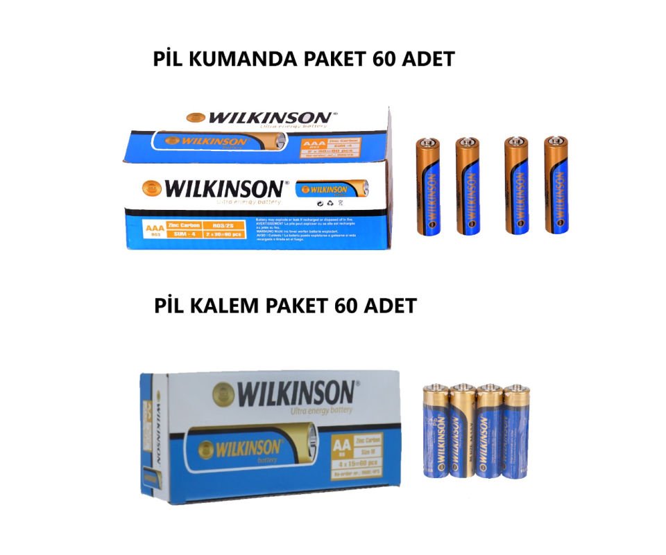 PİL KUMANDA WILKINSON 60 LI PAKET
