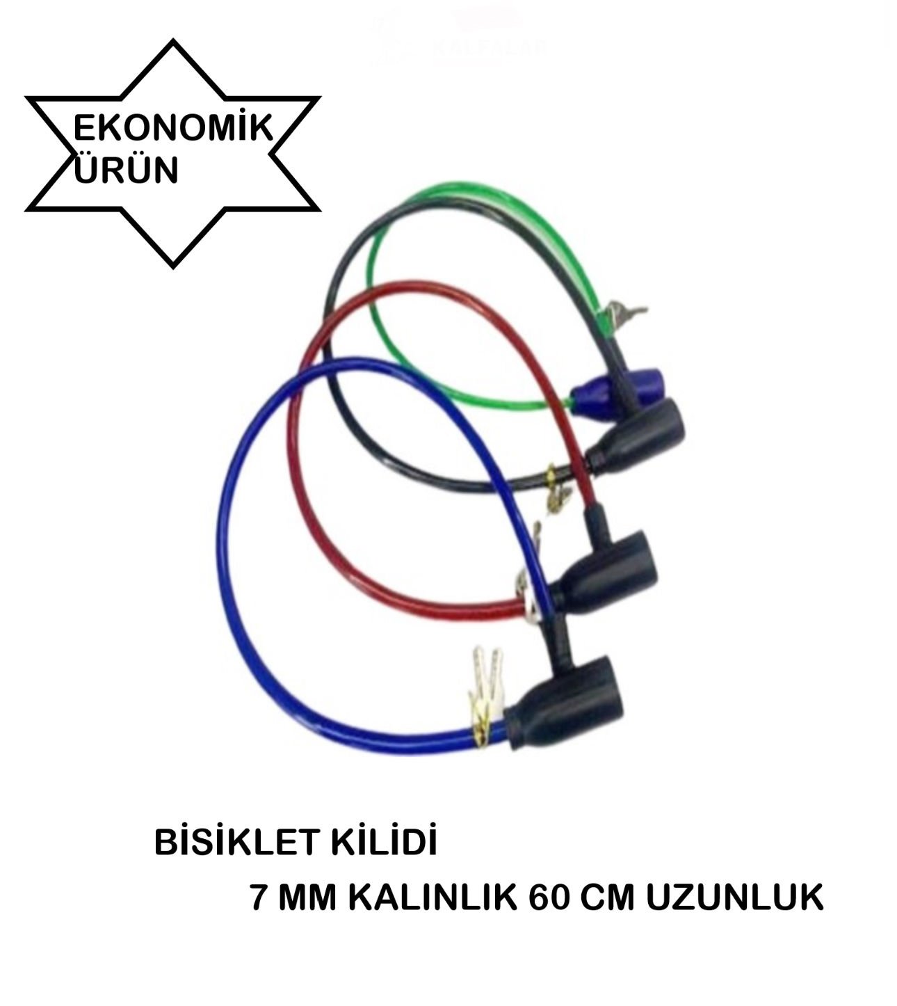 BİSİKLET KİLİDİ ​​7 MM KALINLIK 60 CM UZUNLUK NET