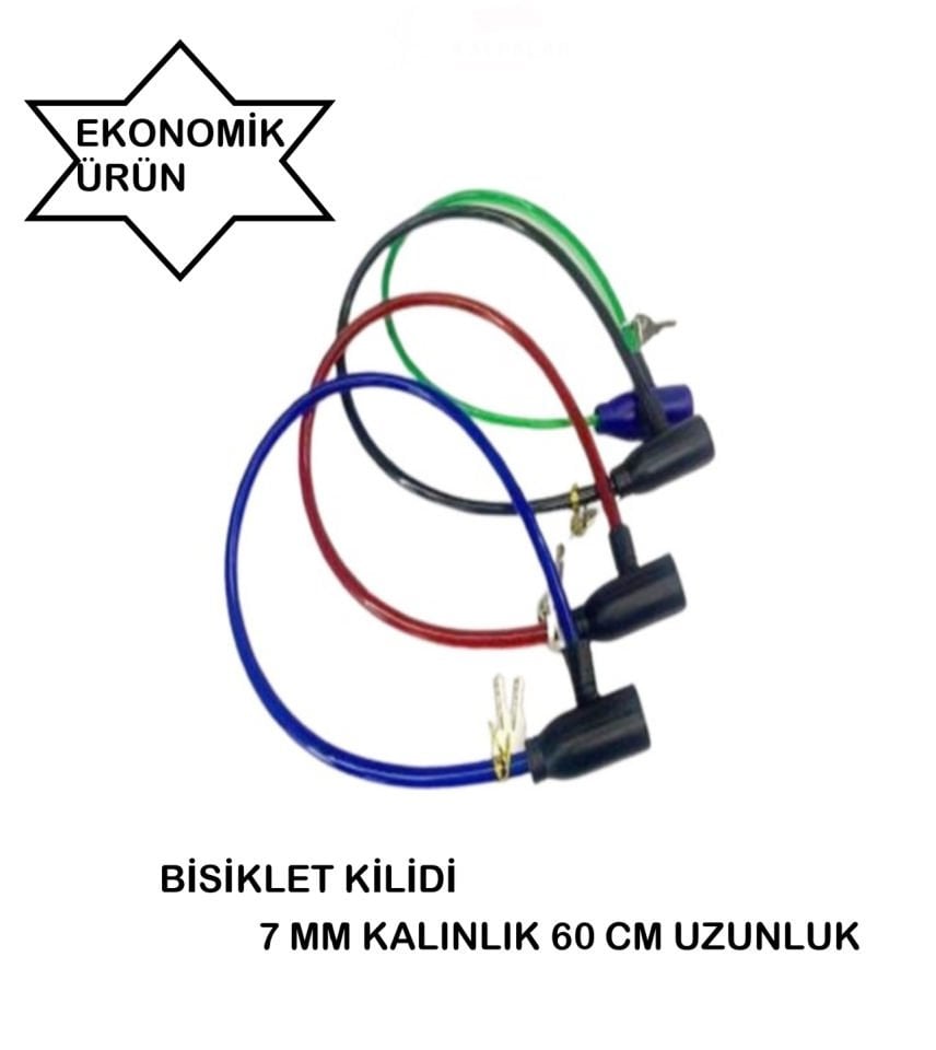 BİSİKLET KİLİDİ ​​7 MM KALINLIK 60 CM UZUNLUK NET