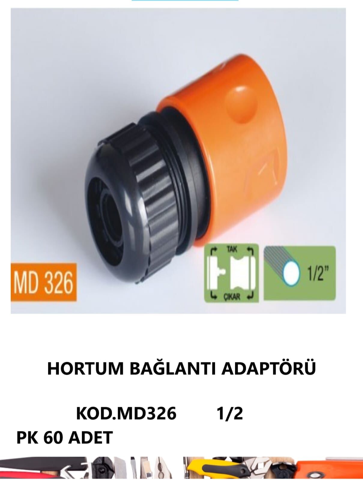 HORTUM BAĞLANTI ADAPTÖRÜ 1/2 MD326